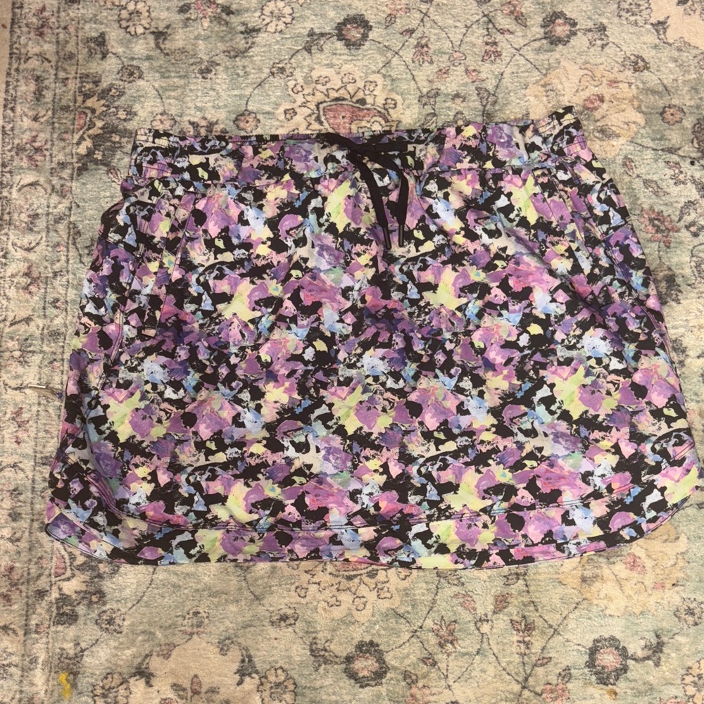 Floral Women's Skirt - Multicolor with short underneath